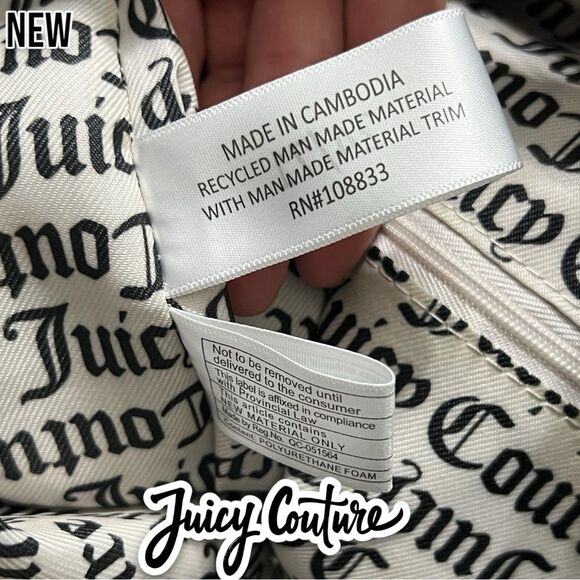 New NWT Juicy Couture Large Overnight Weekender Play On Words Printed Logo - Picture 7 of 8